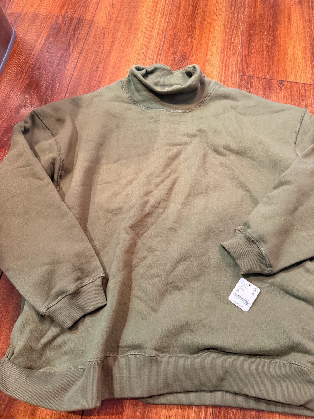 FP Movement by Free People Olive Green Turtleneck Sweatshirt